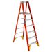 WERNER P6206 6' FIBERGLASS PLATFORM LADDER 12' REACH TYPE 1A 300LB LOAD RATED