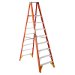 WERNER P6208 8' FIBERGLASS PLATFORM LADDER 14' REACH TYPE 1A 300LB LOAD RATED