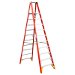 WERNER P6210 10' FIBERGLASS PLATFORM LADDER 16' REACH TYPE IA 300LB LOAD RATED