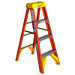WERNER 6203 3' FIBERGLASS STEP LADDER MOLDED TOP TYPE 1A 300LB LOAD RATED