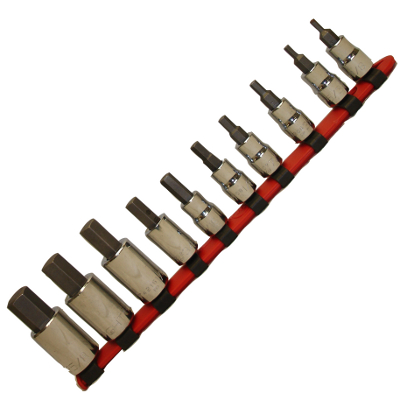 WRIGHT 311 3/8DR AND 1/2DR 10PC HEX BIT SOCKET SET 1/8 TO 5/8