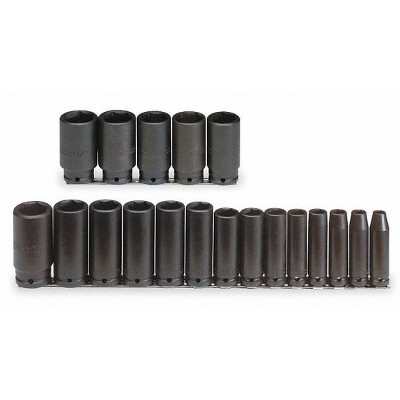 PROTO J74116 19PC 1/2DR DEEP IMPACT SOCKET SET 6PT