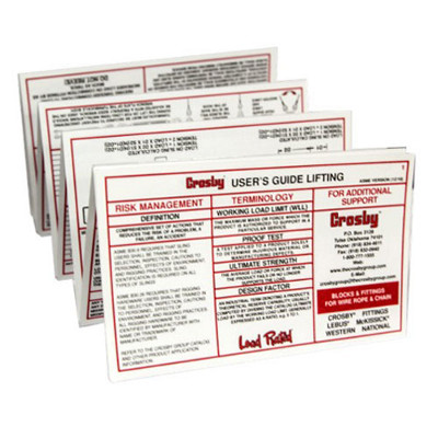CROSBY 9999875 POCKET LIFTING GUIDE